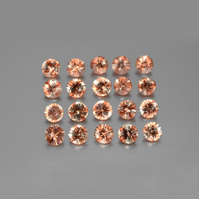 Gemas de andalucita multicolor natural de  ct, corte redondo, VS