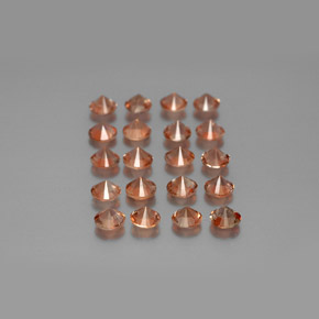 Gemas de andalucita multicolor natural de  ct, corte redondo, VS