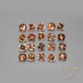 Gemas de andalucita Multicolor natural de 3.37 ct, Redondo, VS