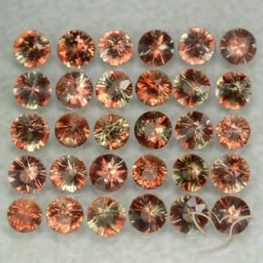 Gemas de andalucita Multicolor natural de 4.57 ct, Redondo, VS