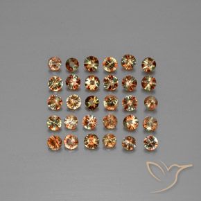 Gemas de andalucita Multicolor natural de 4.08 ct, Redondo, VS