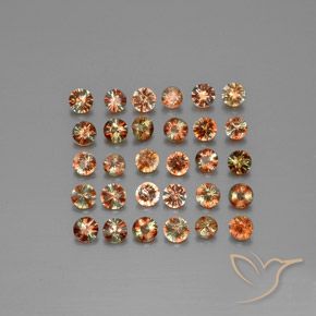 Gemas de andalucita Multicolor natural de 4.44 ct, Redondo, VS