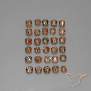Gemas de andalucita Multicolor natural de 4.44 ct, Redondo, VS