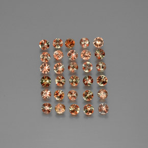 Gemas de andalucita multicolor natural de 3,74 ct, corte redondo, VS