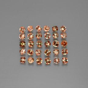 Gemas de andalucita multicolor natural de 3,74 ct, corte redondo, VS
