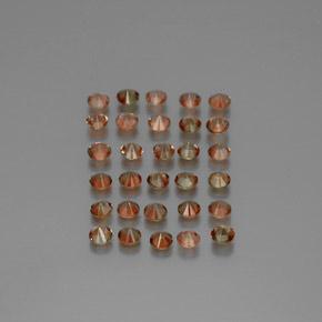 Gemas de andalucita multicolor natural de 3,74 ct, corte redondo, VS