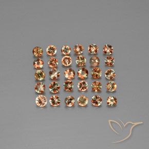 Gemas de andalucita Multicolor natural de 3.63 ct, Redondo, VS