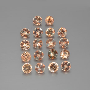 Gemas de andalucita multicolor natural de 2,95 ct, corte redondo, VS