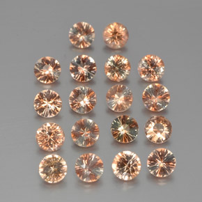 Gemas de andalucita multicolor natural de 2,95 ct, corte redondo, VS