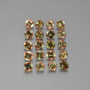 Gemas de andalucita multicolor natural de 2,47 ct, corte redondo, VS