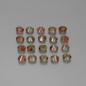 Gemas de andalucita multicolor natural de 2,47 ct, corte redondo, VS