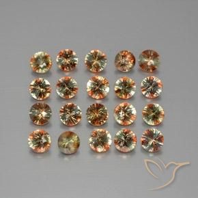 Gemas de andalucita Multicolor natural de 3.45 ct, Redondo, VS