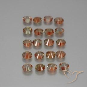 Gemas de andalucita Multicolor natural de 3.45 ct, Redondo, VS
