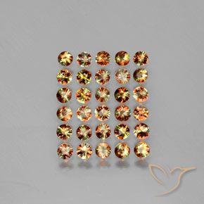 Gemas de andalucita multicolor natural de 3,40 ct, corte redondo, VS