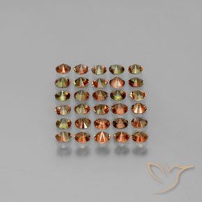 Gemas de andalucita multicolor natural de 3,40 ct, corte redondo, VS