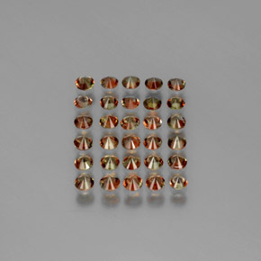 Gemas de andalucita Multicolor natural de 3.65 ct, Corte Redondo, VS