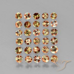 Gemas de andalucita Multicolor natural de 3.57 ct, Redondo, VS