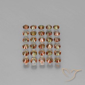 Gemas de andalucita Multicolor natural de 3.57 ct, Redondo, VS