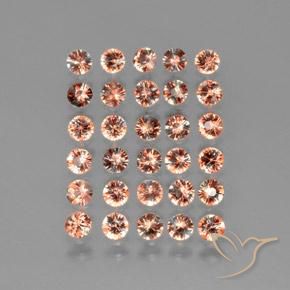 Gemas de andalucita Multicolor natural de 3.52 ct, Corte Redondo, VS