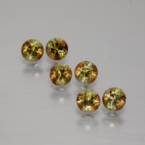 Gemas de andalucita multicolor natural de  ct, corte redondo, VS
