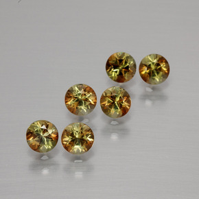 Gemas de andalucita multicolor natural de  ct, corte redondo, VS