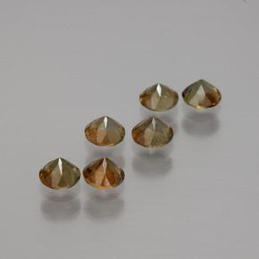 Gemas de andalucita multicolor natural de 1,17 ct, corte redondo, VS