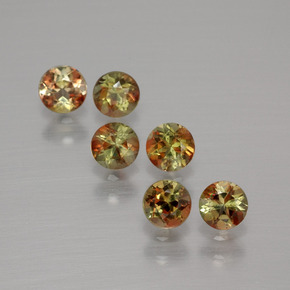 Gemas de andalucita multicolor natural de 1,11 ct, corte redondo, VS