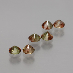 Gemas de andalucita multicolor natural de 1,11 ct, corte redondo, VS