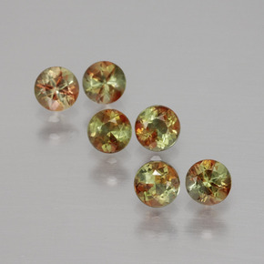 Gemas de andalucita multicolor natural de 1,15 ct, corte redondo, VS