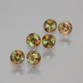 Gemas de andalucita multicolor natural de 1,15 ct, corte redondo, VS