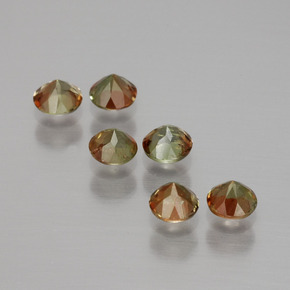 Gemas de andalucita multicolor natural de 1,15 ct, corte redondo, VS