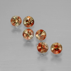 Gemas de andalucita Multicolor natural de  ct, Corte Redondo, VS