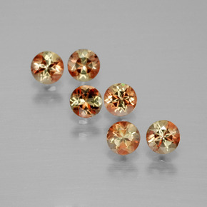 Gemas de andalucita Multicolor natural de 1.18 ct, Corte Redondo, VS