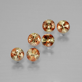 Gemas de andalucita Multicolor natural de 1.18 ct, Corte Redondo, VS