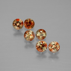 Gemas de andalucita Multicolor natural de 1.17 ct, Corte Redondo, VS