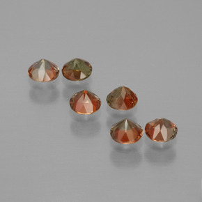 Gemas de andalucita Multicolor natural de 1.17 ct, Corte Redondo, VS