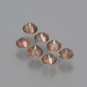 Gemas de andalucita multicolor natural de  ct, corte redondo, VS