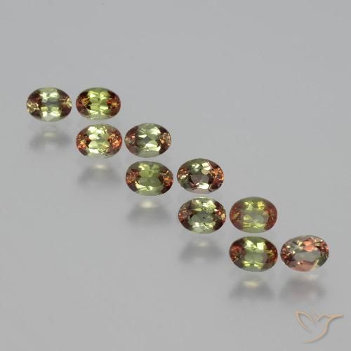 2.12ctw Natural Multicolor andalucita, Ovalada, VS