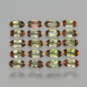 Gemas de andalucita Multicolor natural de  ct, Corte Óvalo, VS