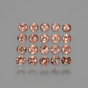 Gemas de andalucita multicolor natural de 1,54 ct, corte redondo, VS