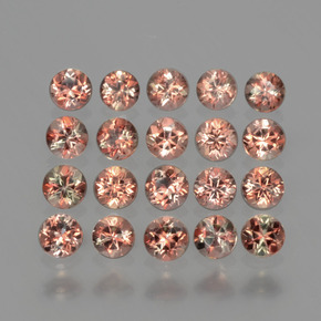 Gemas de andalucita multicolor natural de 1,54 ct, corte redondo, VS