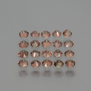 Gemas de andalucita multicolor natural de 1,54 ct, corte redondo, VS
