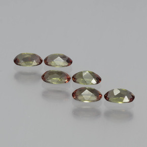 Gemas de andalucita multicolor natural de 1,54 ct, corte óvalo, VS