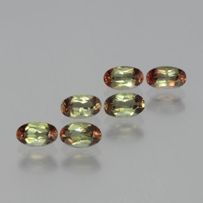 Gemas de andalucita Multicolor natural de 1.60 ct, Corte Óvalo, VS