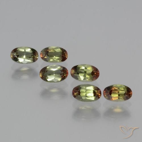 Gemas de andalucita multicolor natural de 1,71 ct, corte óvalo, VS