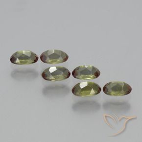 Gemas de andalucita Multicolor natural de 1.72 ct, Ovalada, VS