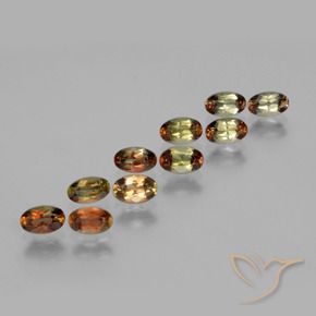 Gemas de andalucita Multicolor natural de 2.84 ct, Ovalada, VS