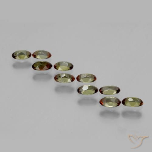 Gemas de andalucita Multicolor natural de 2.14 ct, Ovalada, VS