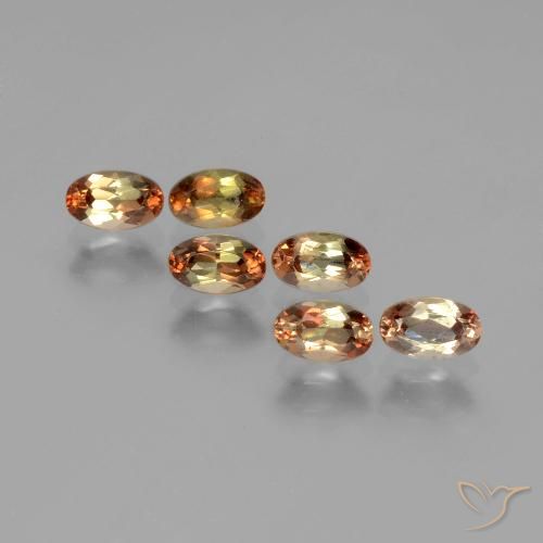 Gemas de andalucita multicolor natural de 1,82 ct, corte óvalo, VS