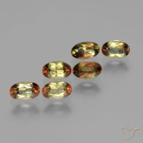 Gemas de andalucita Multicolor natural de 1.80 ct, Ovalada, VS